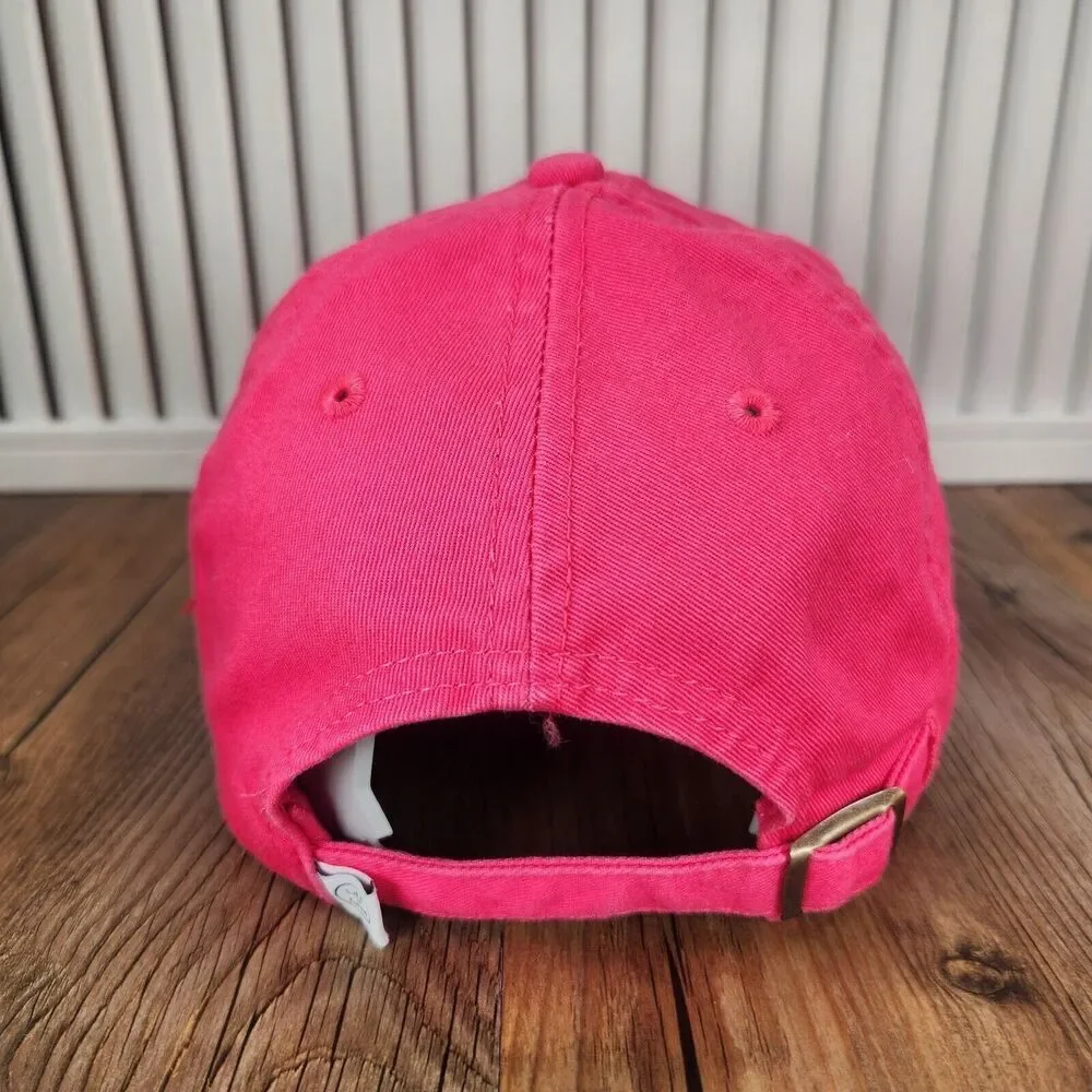 Life is Good Strapback Hat Cap Pink Canvas Mom Outdoors Gardening Hiking Camping